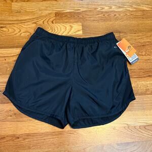 Champion Womens Small Black Nylon Duo Dry Liner Shorts Running Athletic Work out